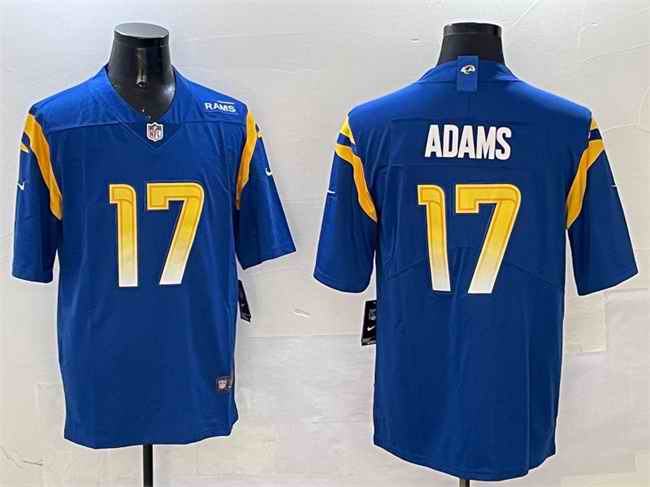 Men's Los Angeles Rams #17 Davante Adams Blue 2024 Vapor Untouchable Stitched Football Jersey